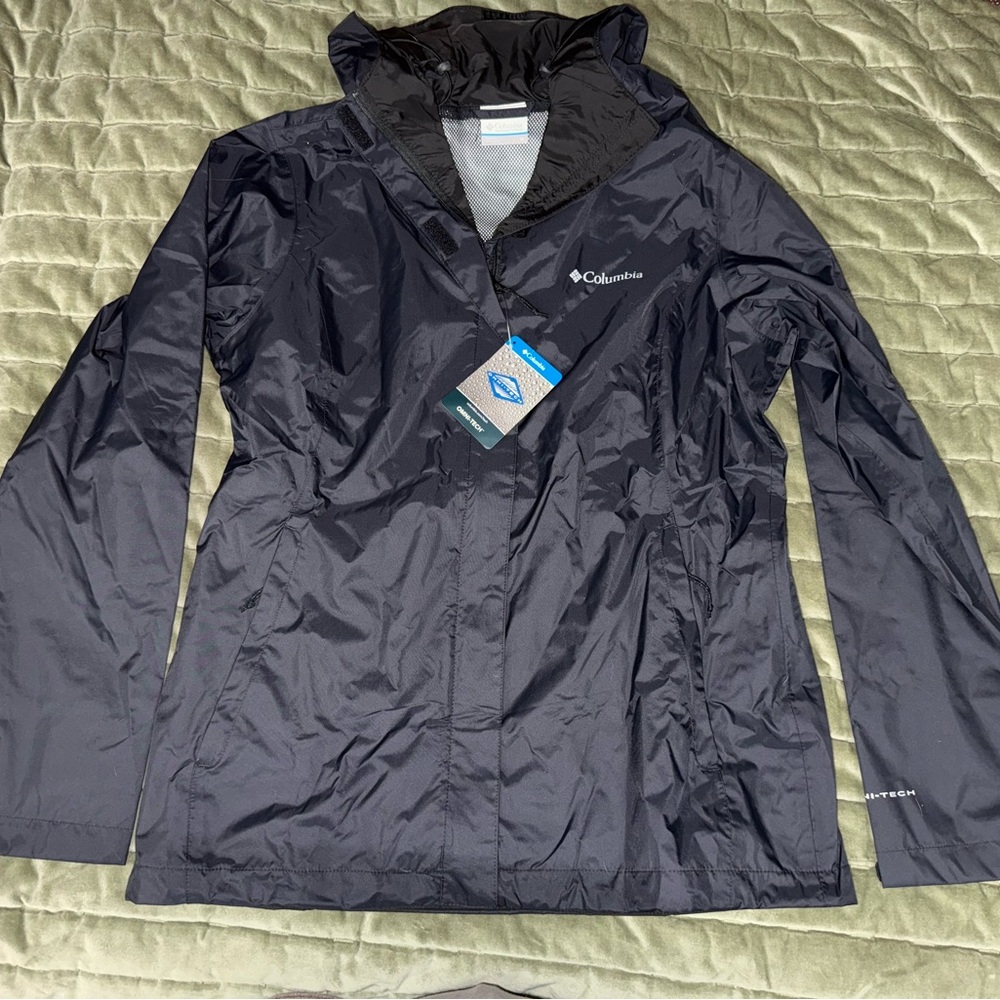 Columbia Black Rain Coat size Medium